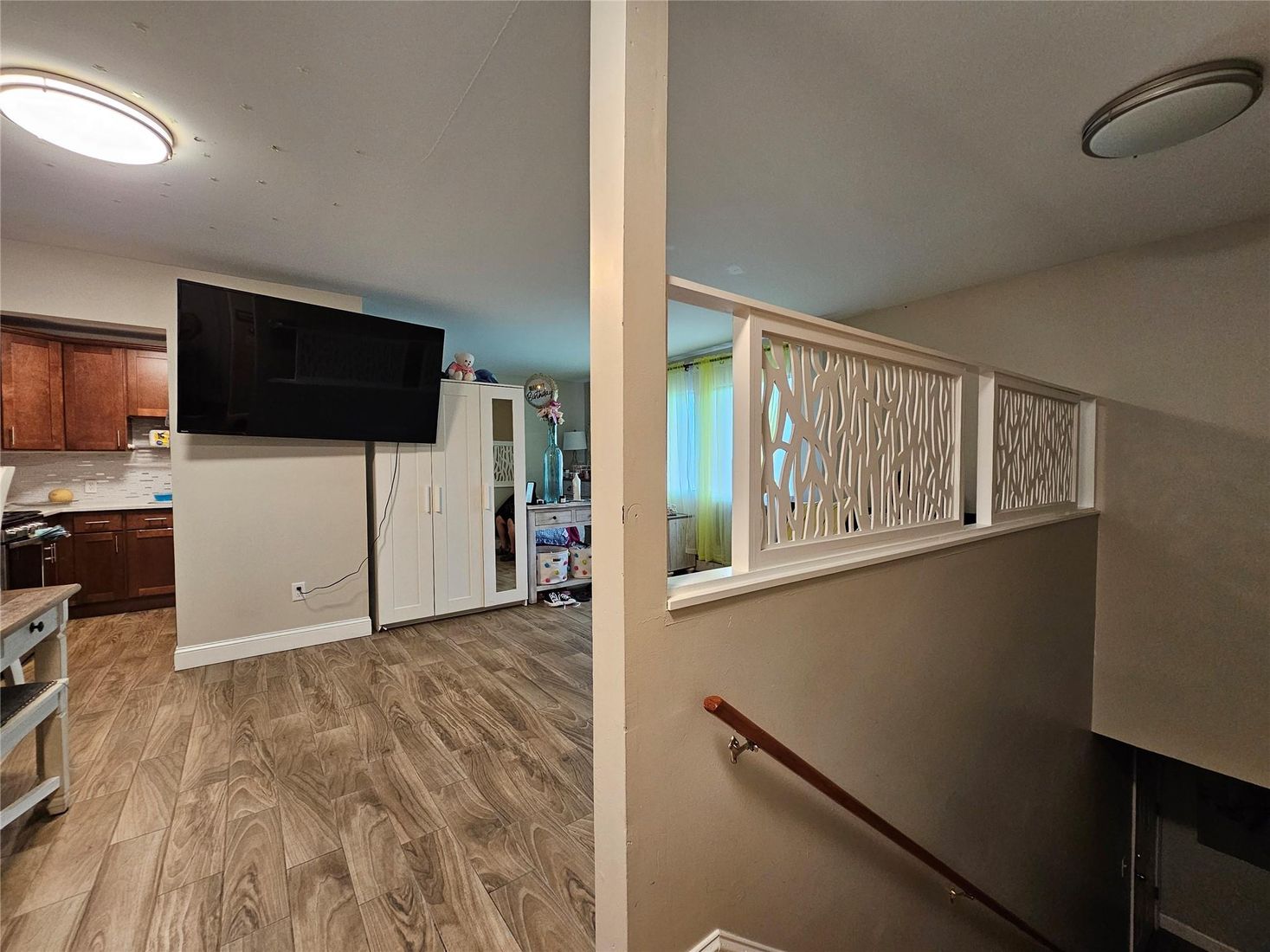 Interior, Kitchen, Wood Texture Flooring