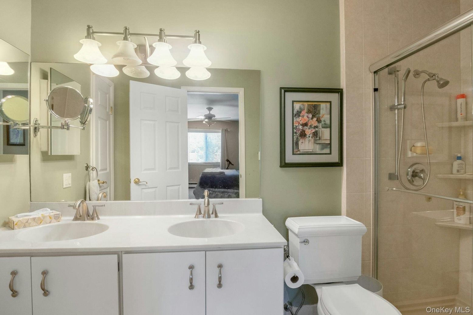 Bathroom, Dual Sink Vanities, Glass Shower, Interior