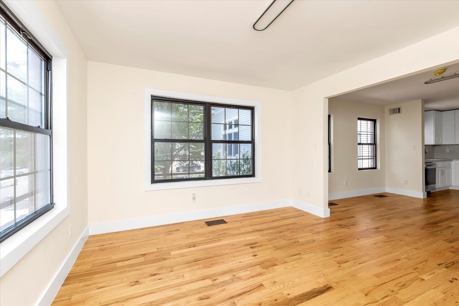 Empty room, Interior, Kitchen, Wood Texture Flooring