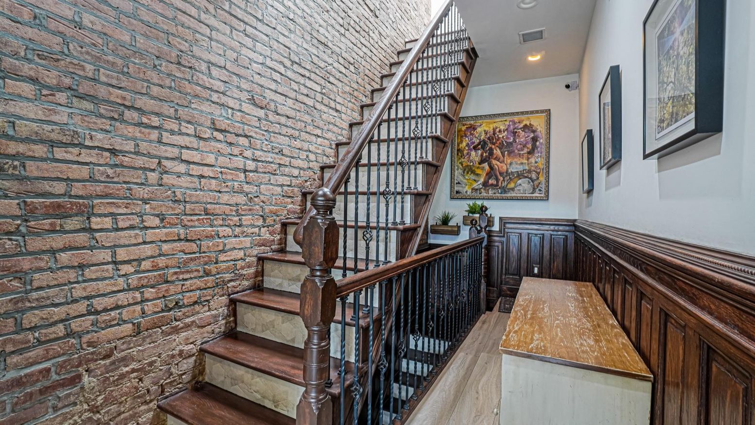 Interior, Recessed Lighting, Stone Walls