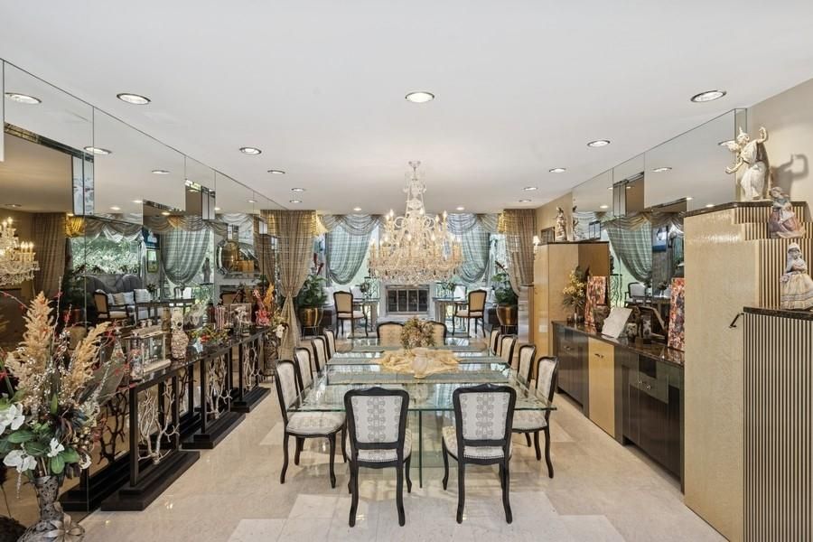 Chandelier, Dining room, Interior, Recessed Lighting