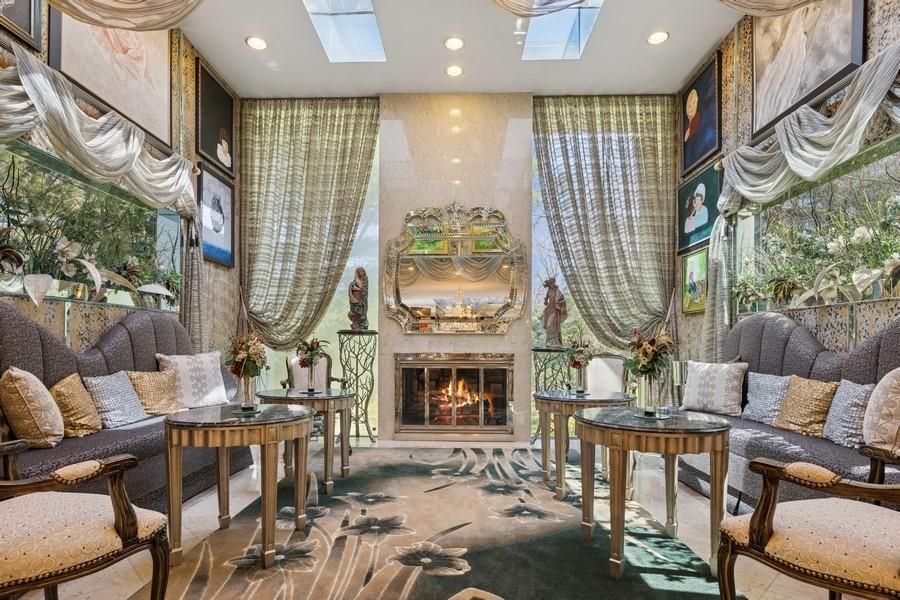 Fireplace, Interior, Living room, Recessed Lighting