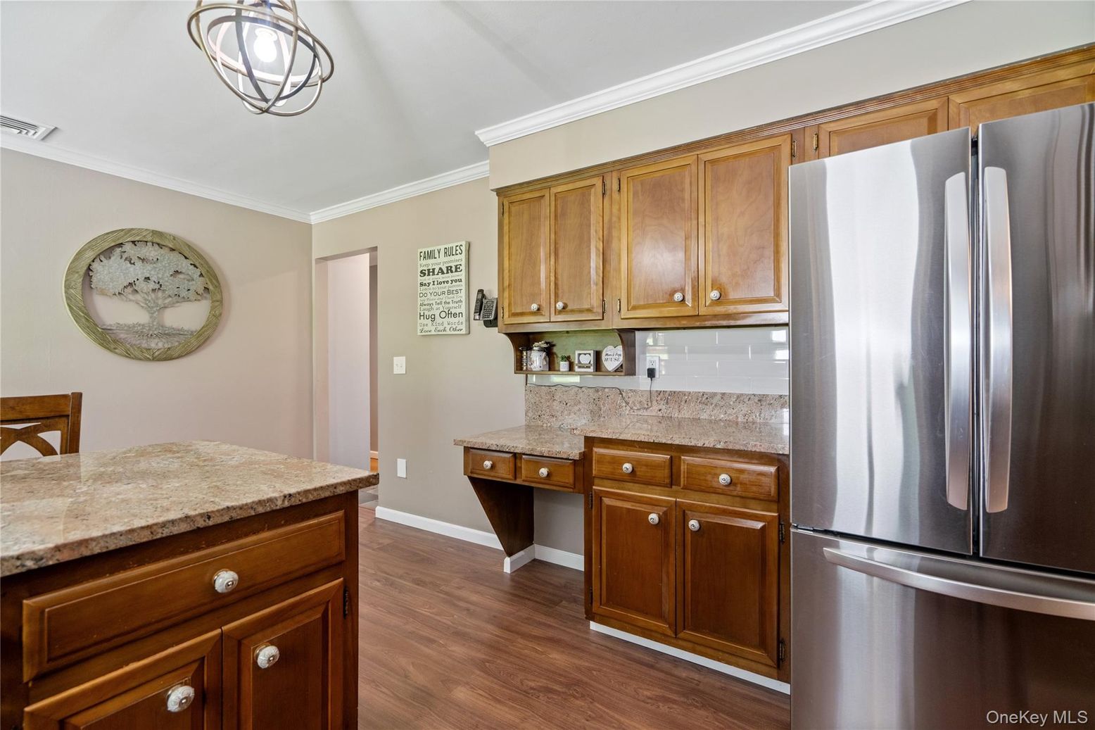 Interior, Kitchen, Wood Texture Flooring