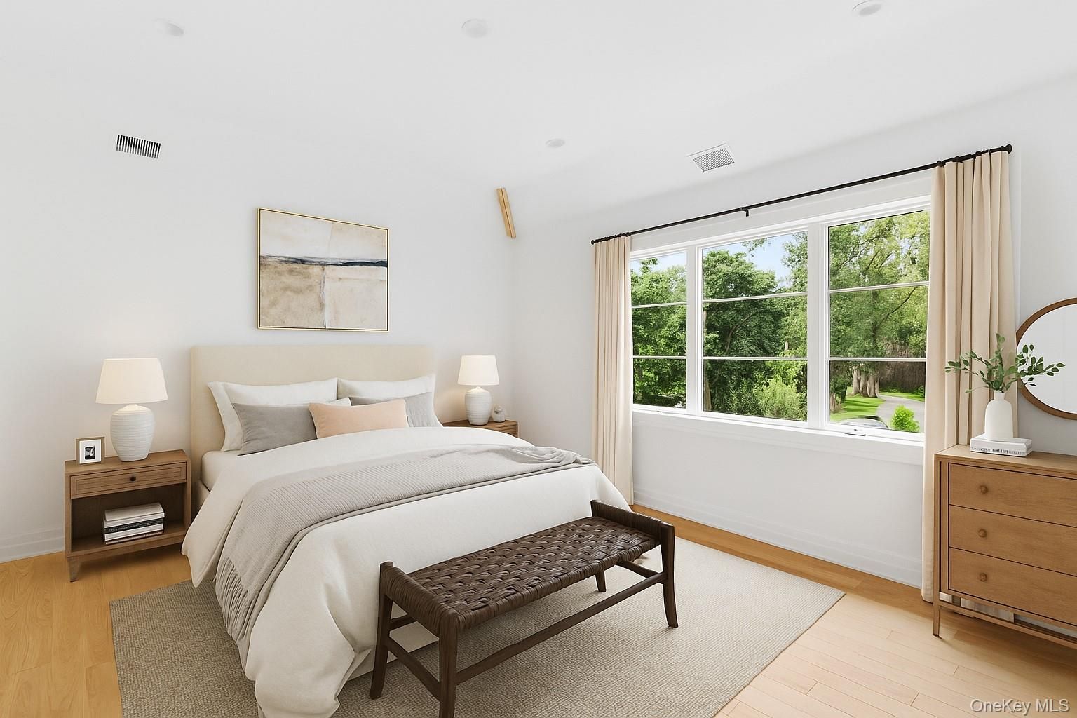 Bedroom, Interior, Wood Texture Flooring