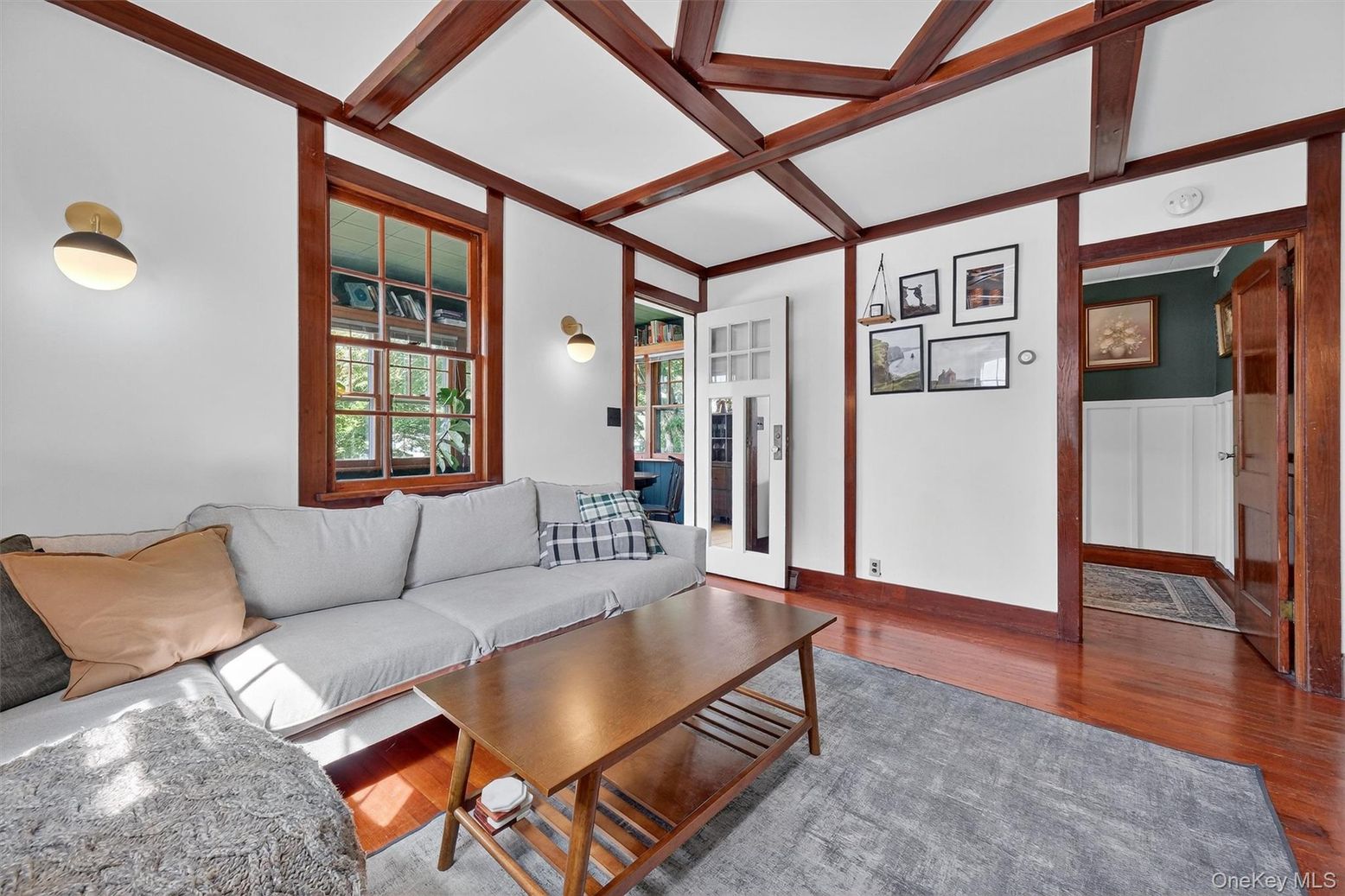 Interior, Living room, Wooden Beams, Wood Texture Flooring