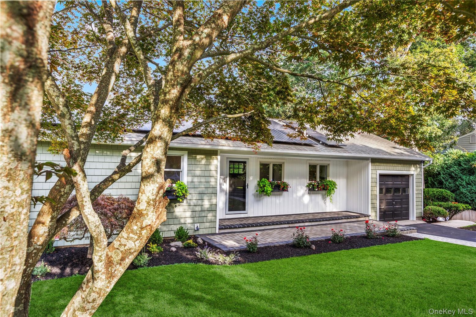 Attached, Exterior, Facade, Solar Panels, Ranch