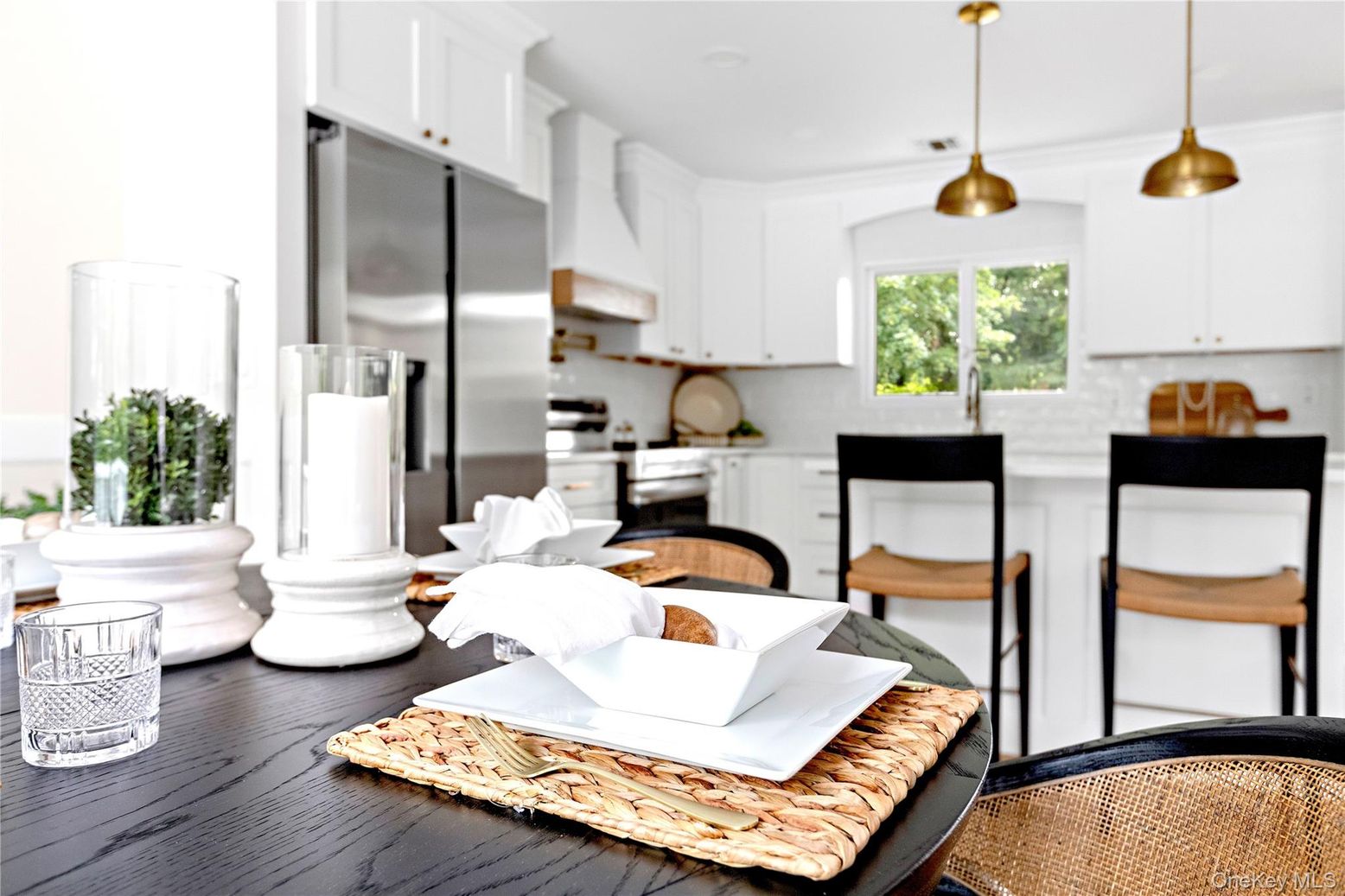 Interior, Kitchen, Pendant Lights, Wood Texture Flooring