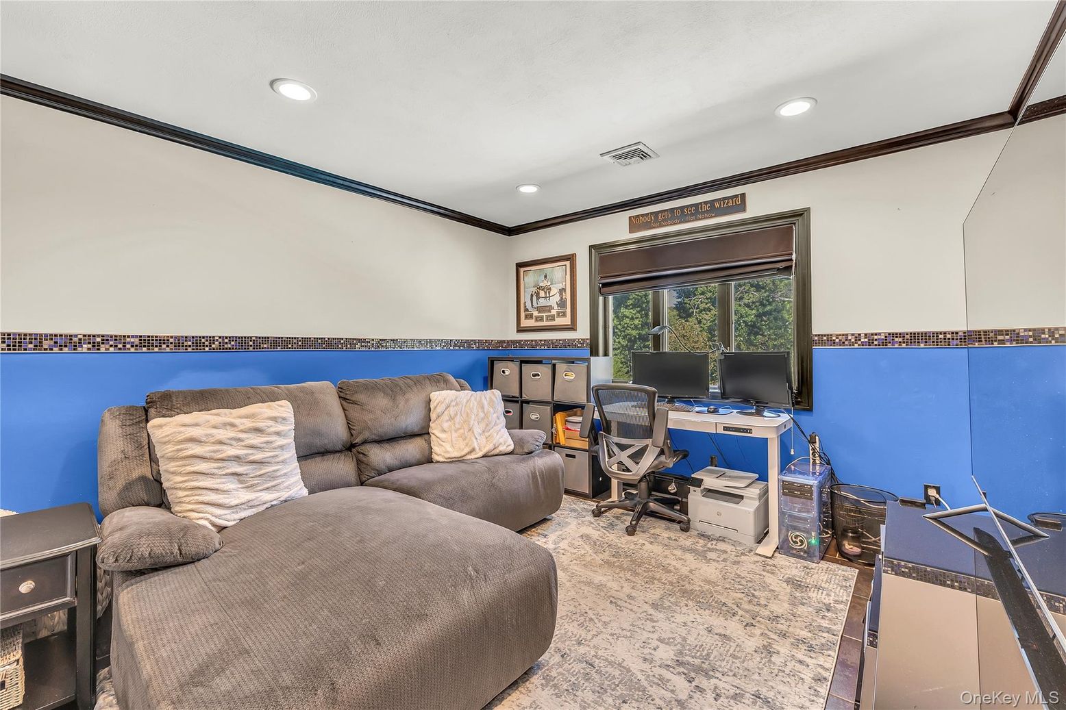 Home Office, Interior, Living room, Recessed Lighting
