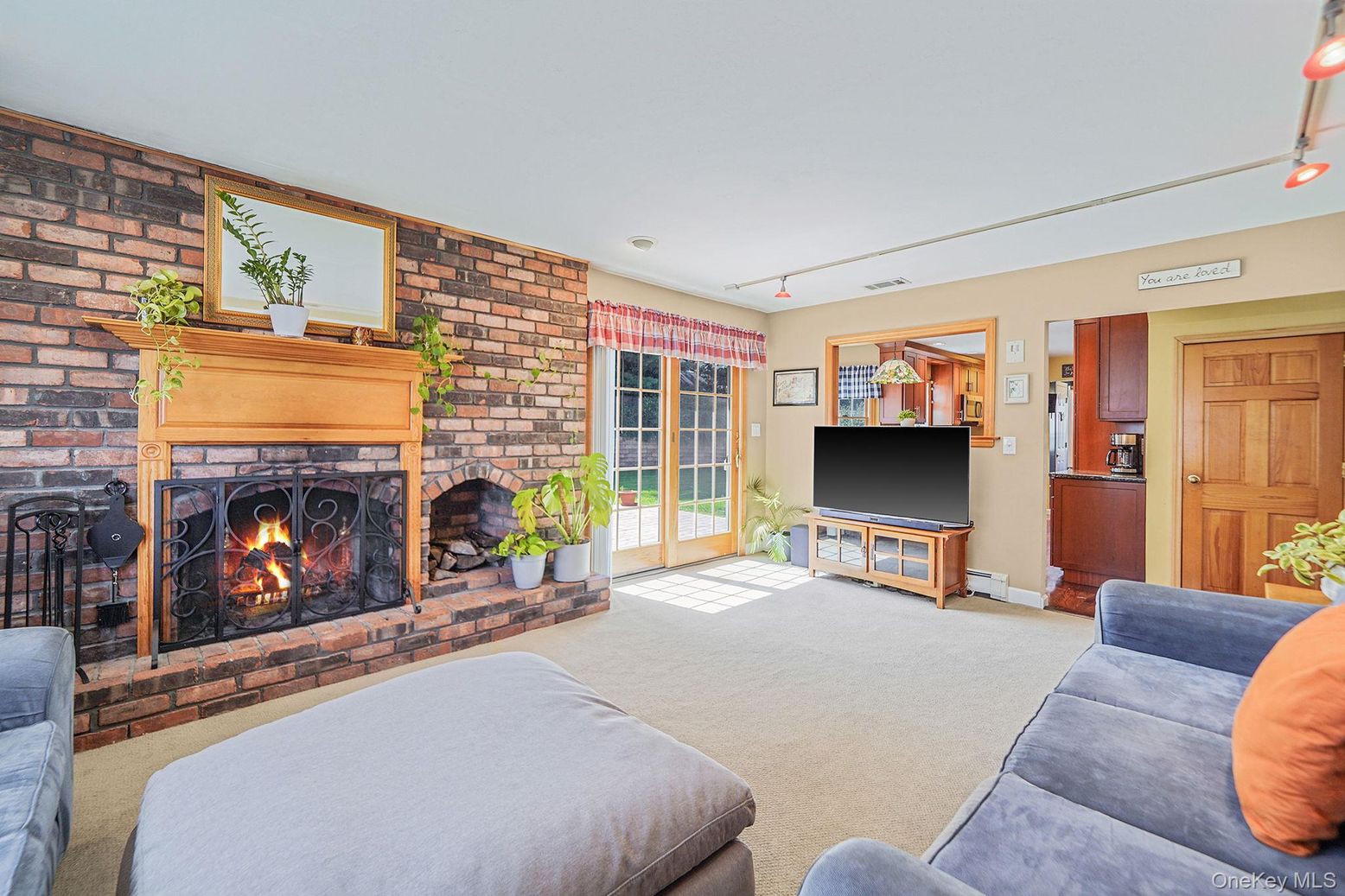 Fireplace, Interior, Living room, Stone Walls