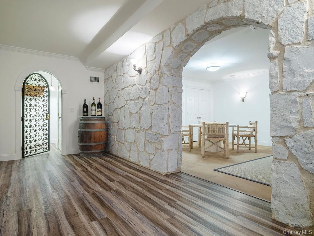 Interior, Stone Walls, Wood Texture Flooring