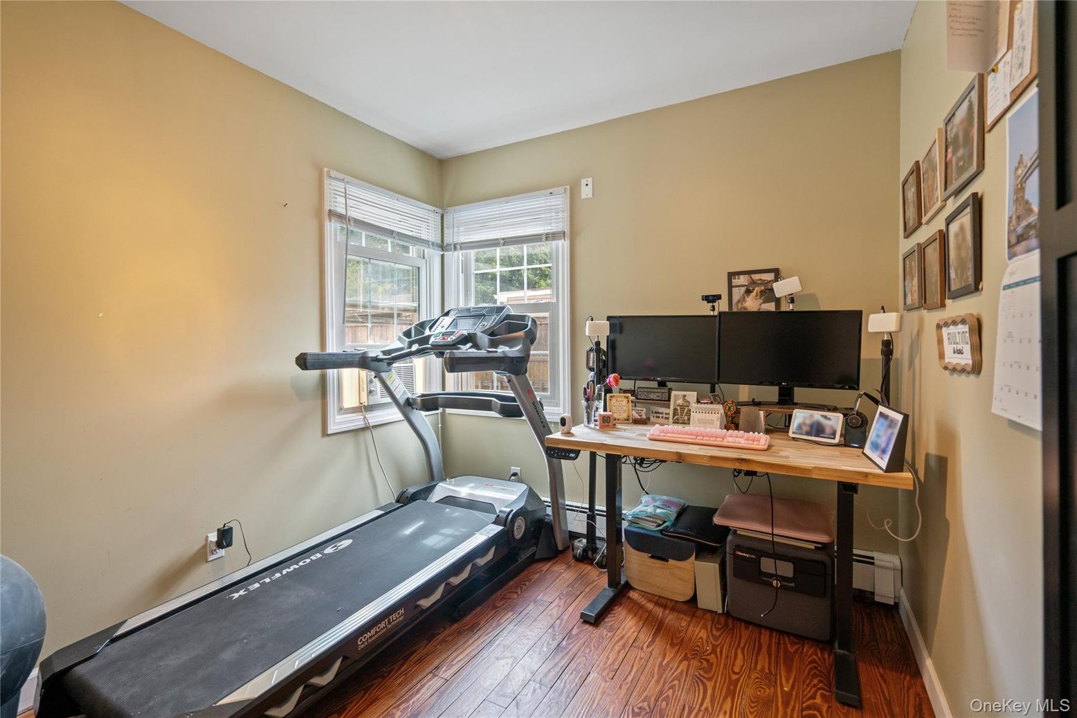 Fitness Equipment, Home Office, Interior, Wood Texture Flooring