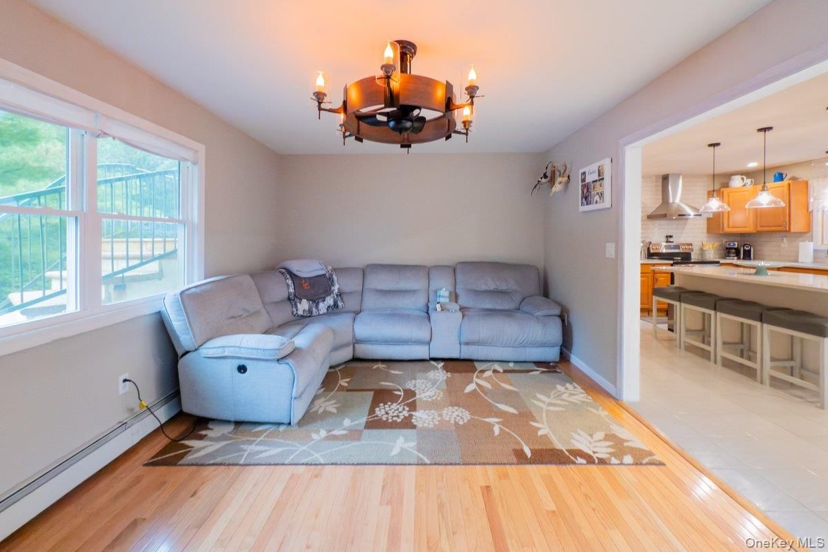 Chandelier, Interior, Kitchen, Living room, Pendant Lights, Wood Texture Flooring