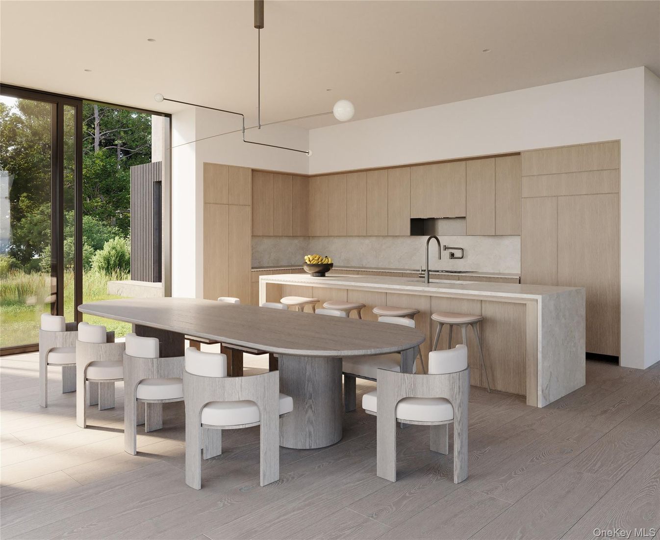 Dining room, Interior, Kitchen, Pendant Lights, Recessed Lighting