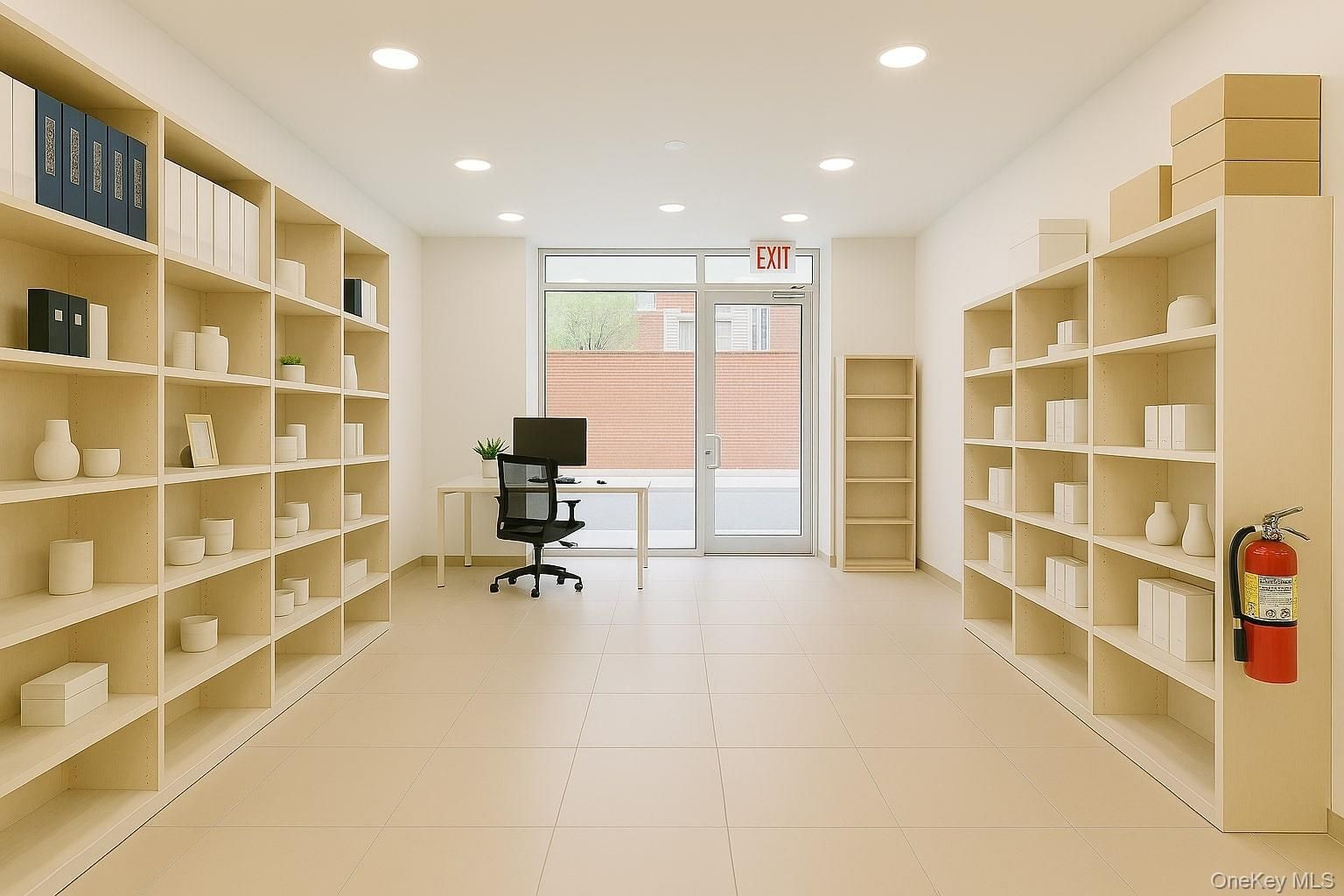 Home Office, Interior, Recessed Lighting