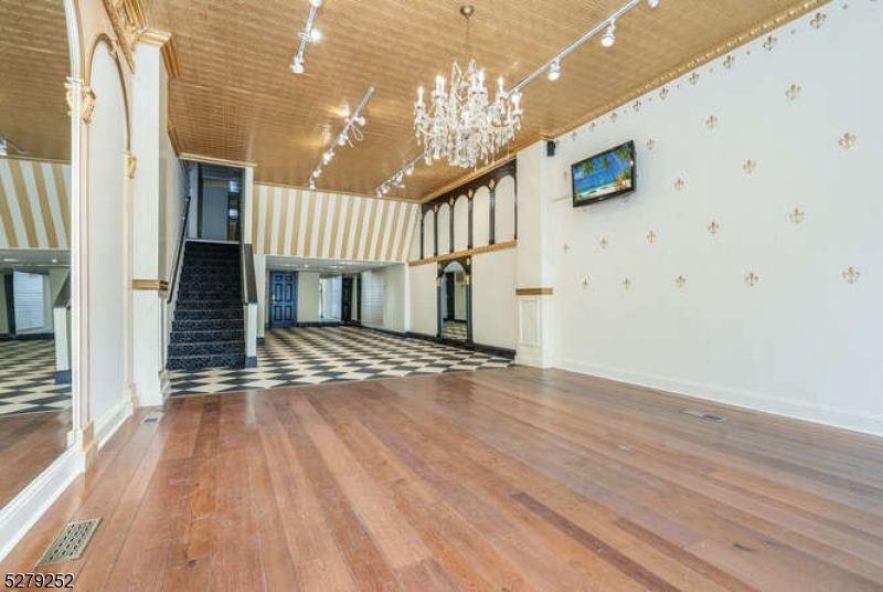 Chandelier, Interior, Wood Texture Flooring