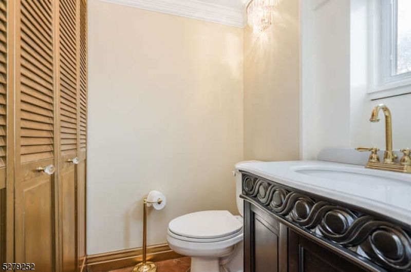 Bathroom, Chandelier, Interior, Wood Texture Flooring