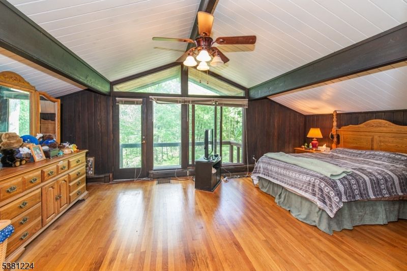 Bedroom, Interior, Wood Texture Flooring, Wooden Walls