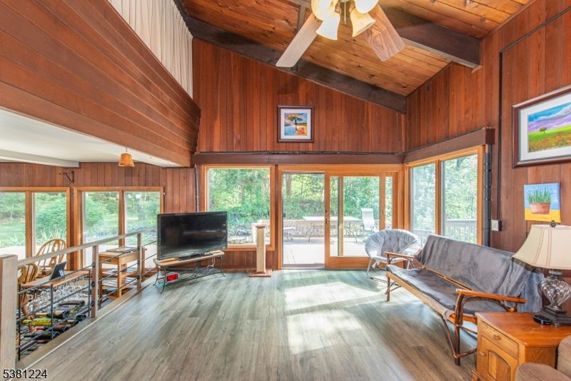 Interior, Living room, Sun Room, Wooden Beams, Wooden Ceilings, Wood Texture Flooring, Wooden Walls