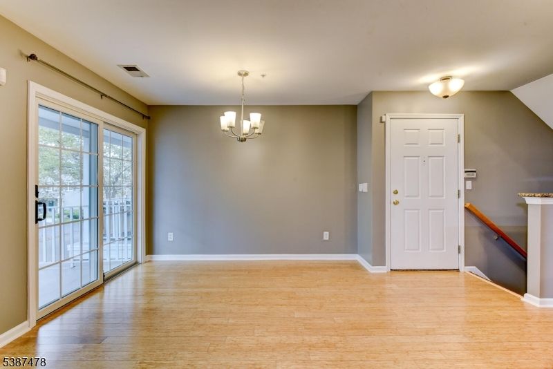 Chandelier, Empty room, Interior, Wood Texture Flooring