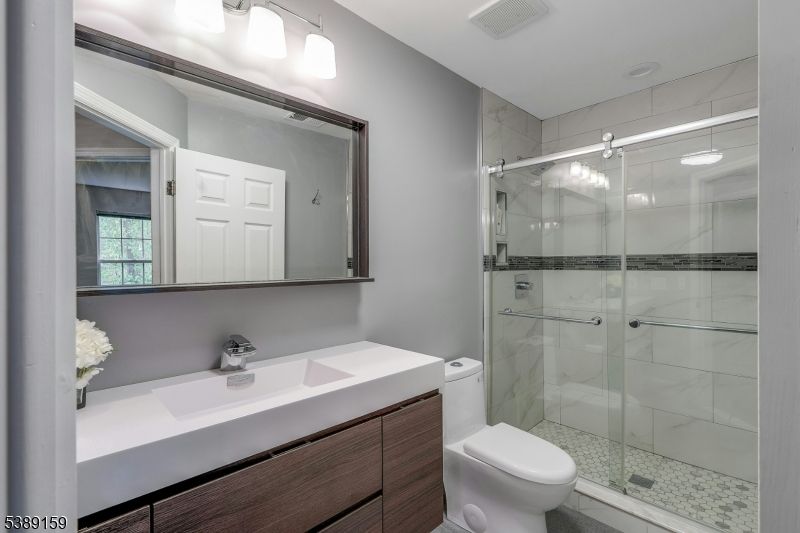 Bathroom, Glass Shower, Interior, Marble Walls