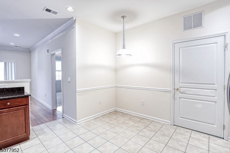 Empty room, Interior, Pendant Lights, Recessed Lighting, Wood Texture Flooring