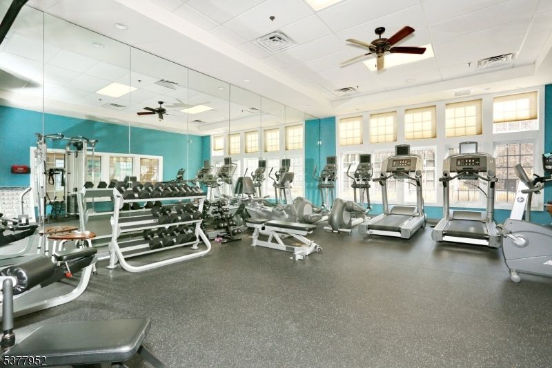 Fitness Equipment, Gym, Interior, Recessed Lighting