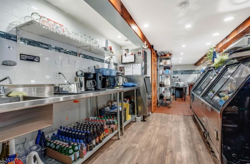 Interior, Recessed Lighting, Stainless Steel Appliances, Wood Texture Flooring