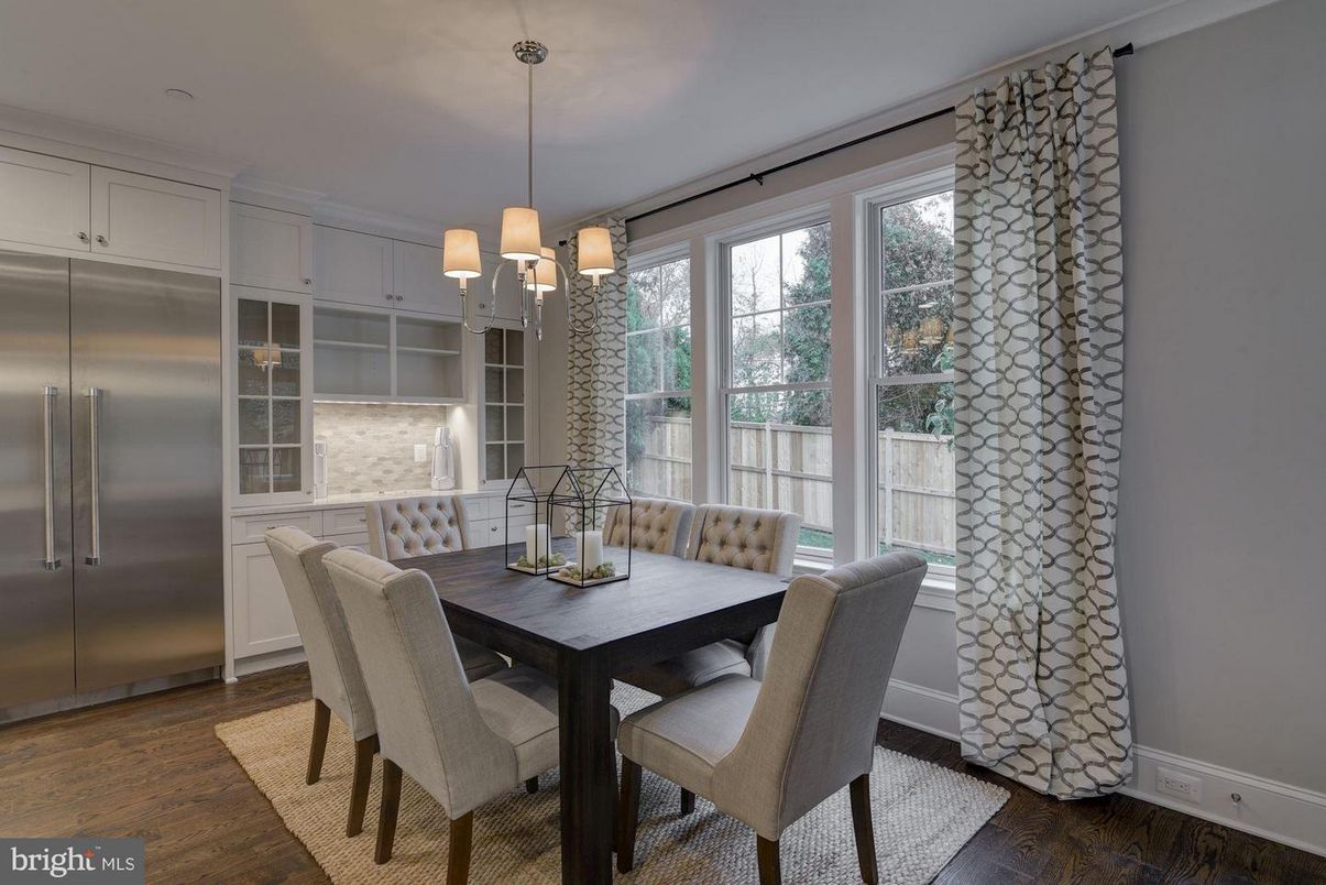Chandelier, Dining room, Interior, Pendant Lights, Wood Texture Flooring