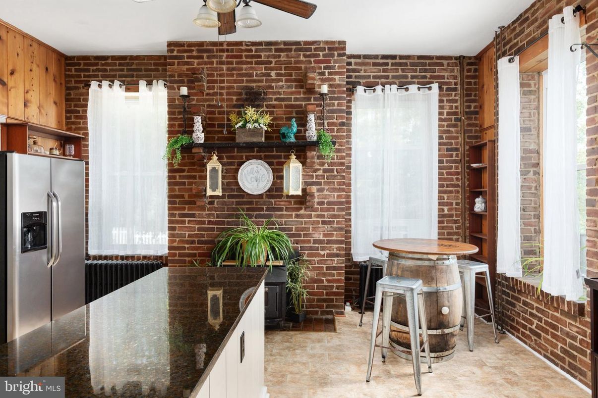 Interior, Kitchen, Stone Walls