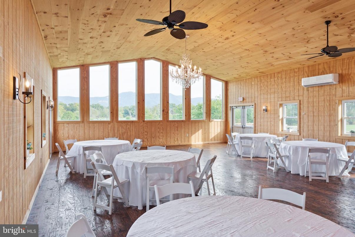 Chandelier, Dining room, Interior, Wooden Ceilings, Wood Texture Flooring, Wooden Walls
