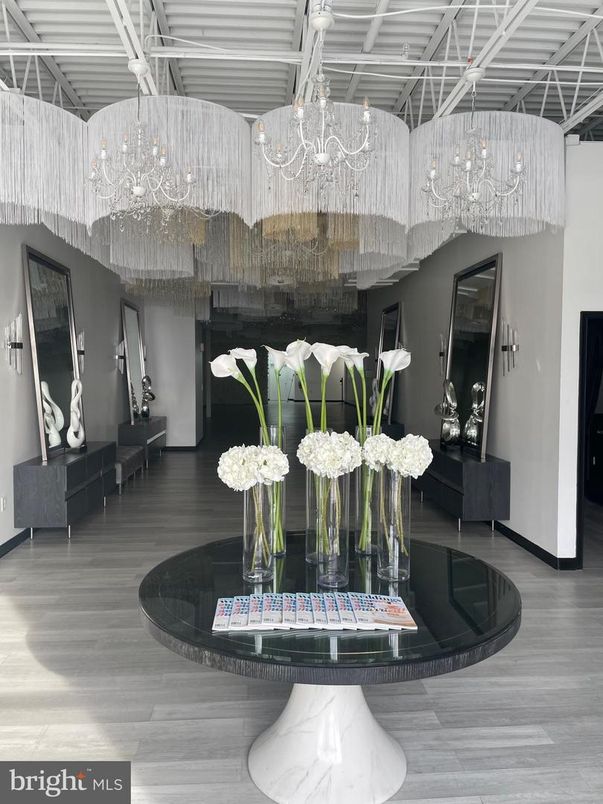 Chandelier, Interior, Wood Texture Flooring