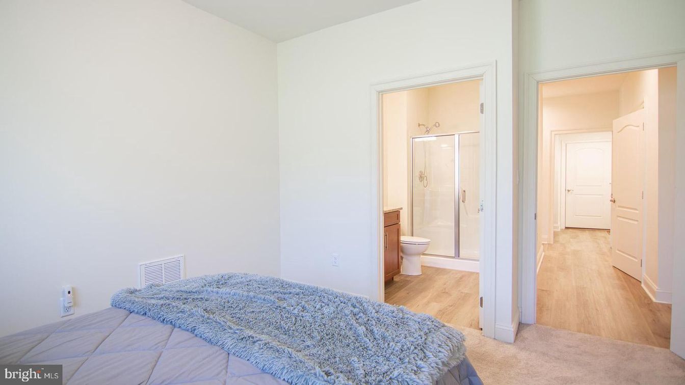 Bathroom, Bedroom, Glass Shower, Interior, Wood Texture Flooring