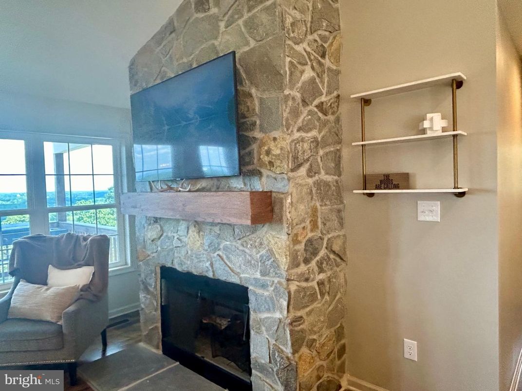 Fireplace, Interior, Stone Walls, Water