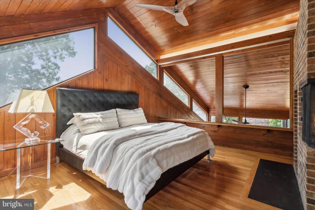 Bedroom, Interior, Wooden Beams, Wooden Ceilings, Wood Texture Flooring, Wooden Walls