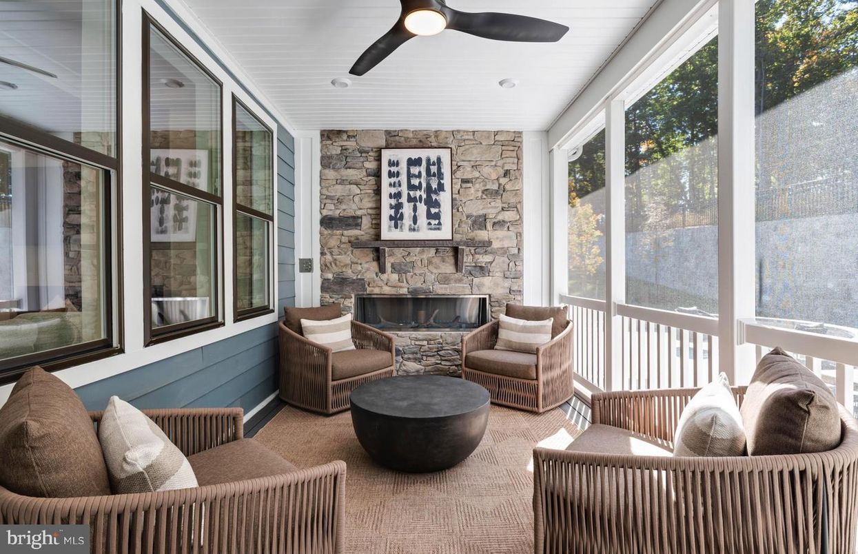 Fireplace, Interior, Living room, Stone Walls, Sun Room