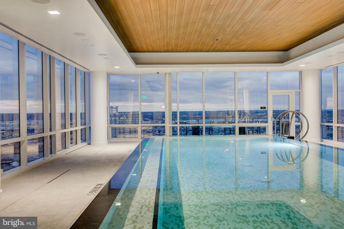 Interior, Pool, Recessed Lighting, Wooden Ceilings