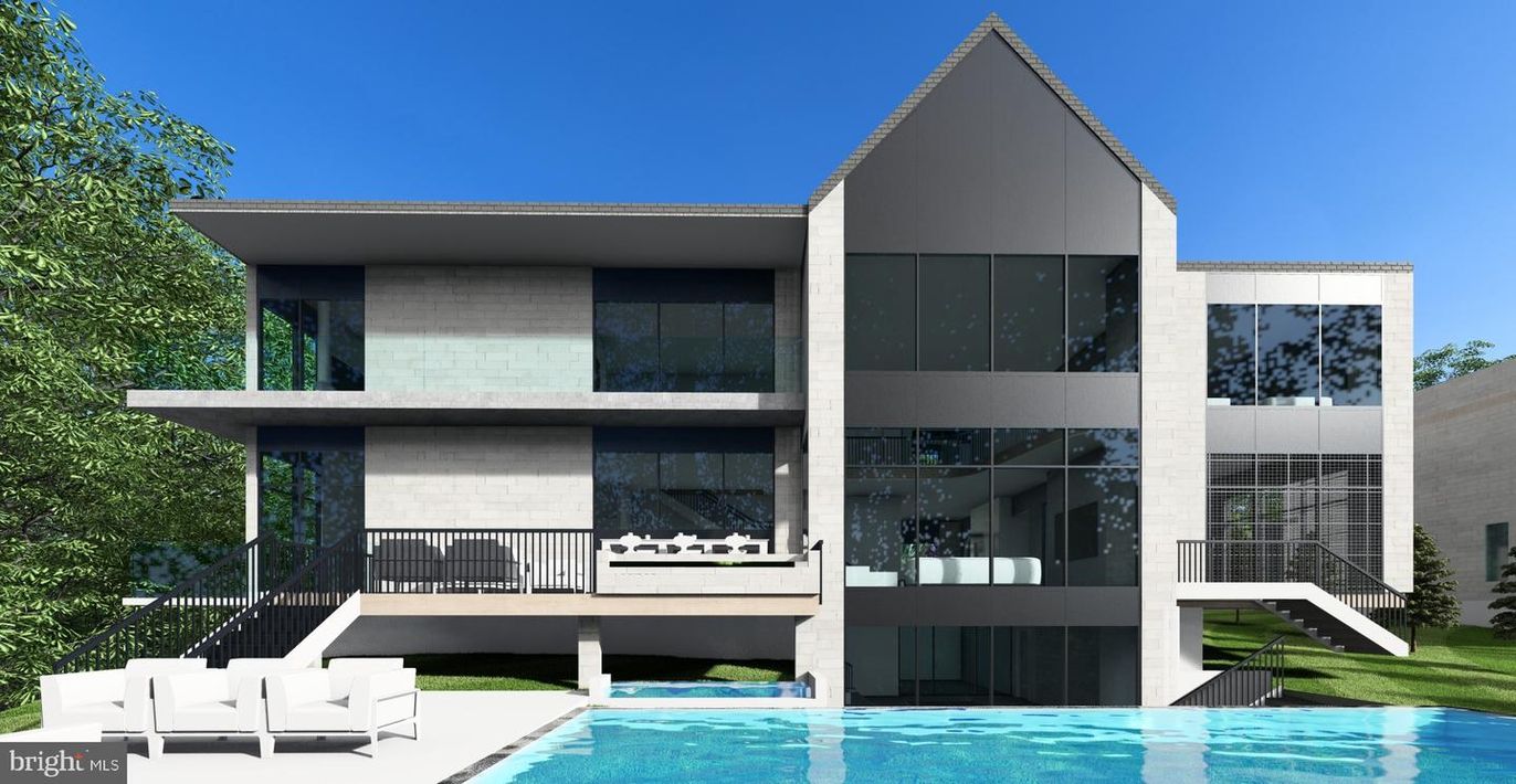Exterior, Facade, Pool, Modern