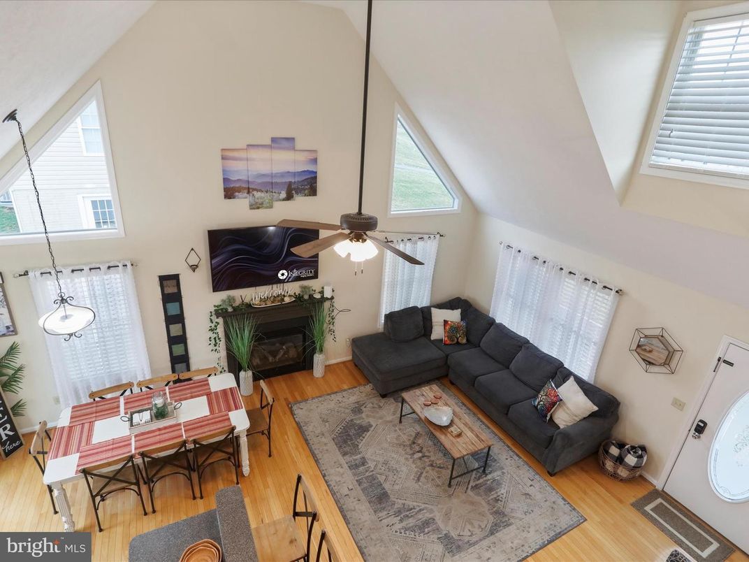 Dining room, Fireplace, Interior, Living room, Wood Texture Flooring