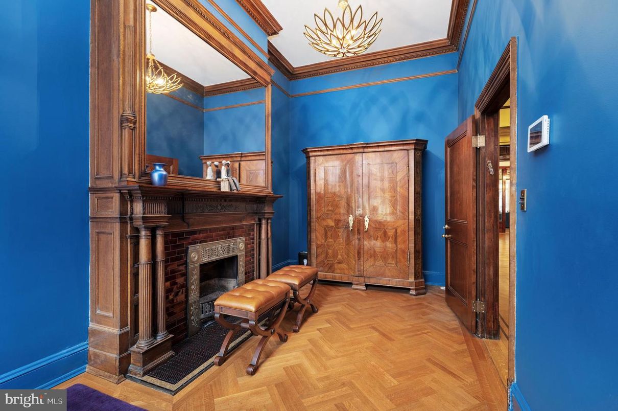 Fireplace, Interior, Wood Texture Flooring