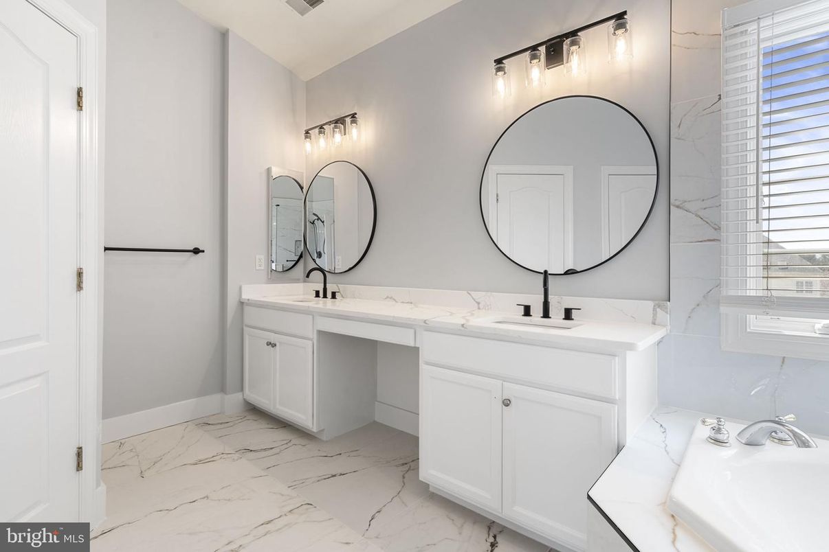 Bathroom, Dual Sink Vanities, Interior, Marble