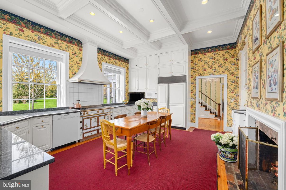 Dining room, Fireplace, Interior, Kitchen, Recessed Lighting