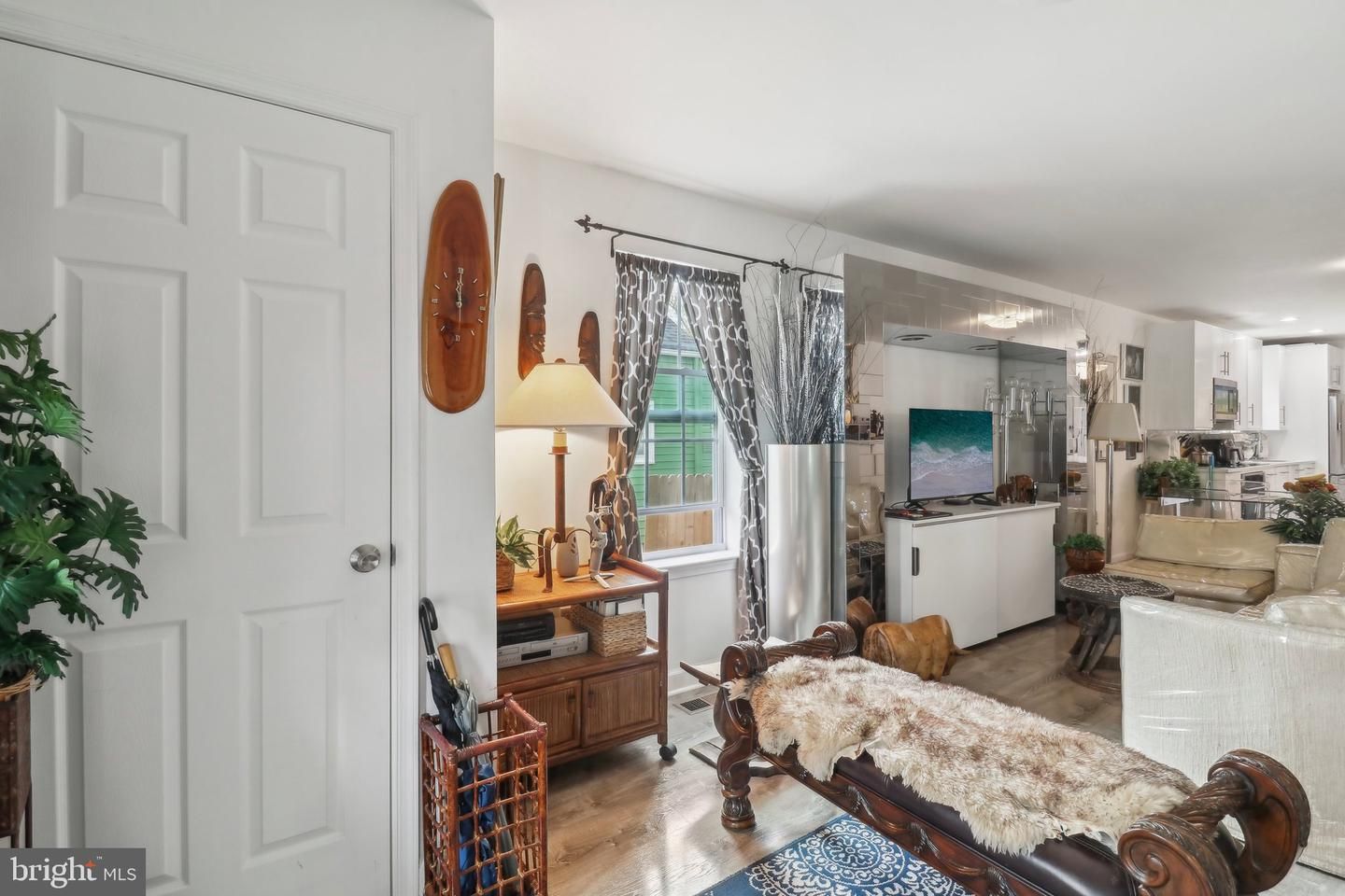 Interior, Kitchen, Living room, Recessed Lighting, Stainless Steel Appliances, Wood Texture Flooring