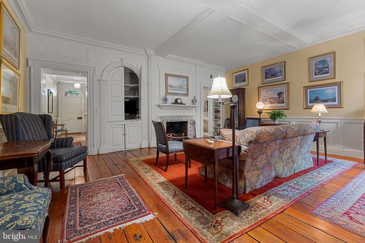 Fireplace, Interior, Wood Texture Flooring