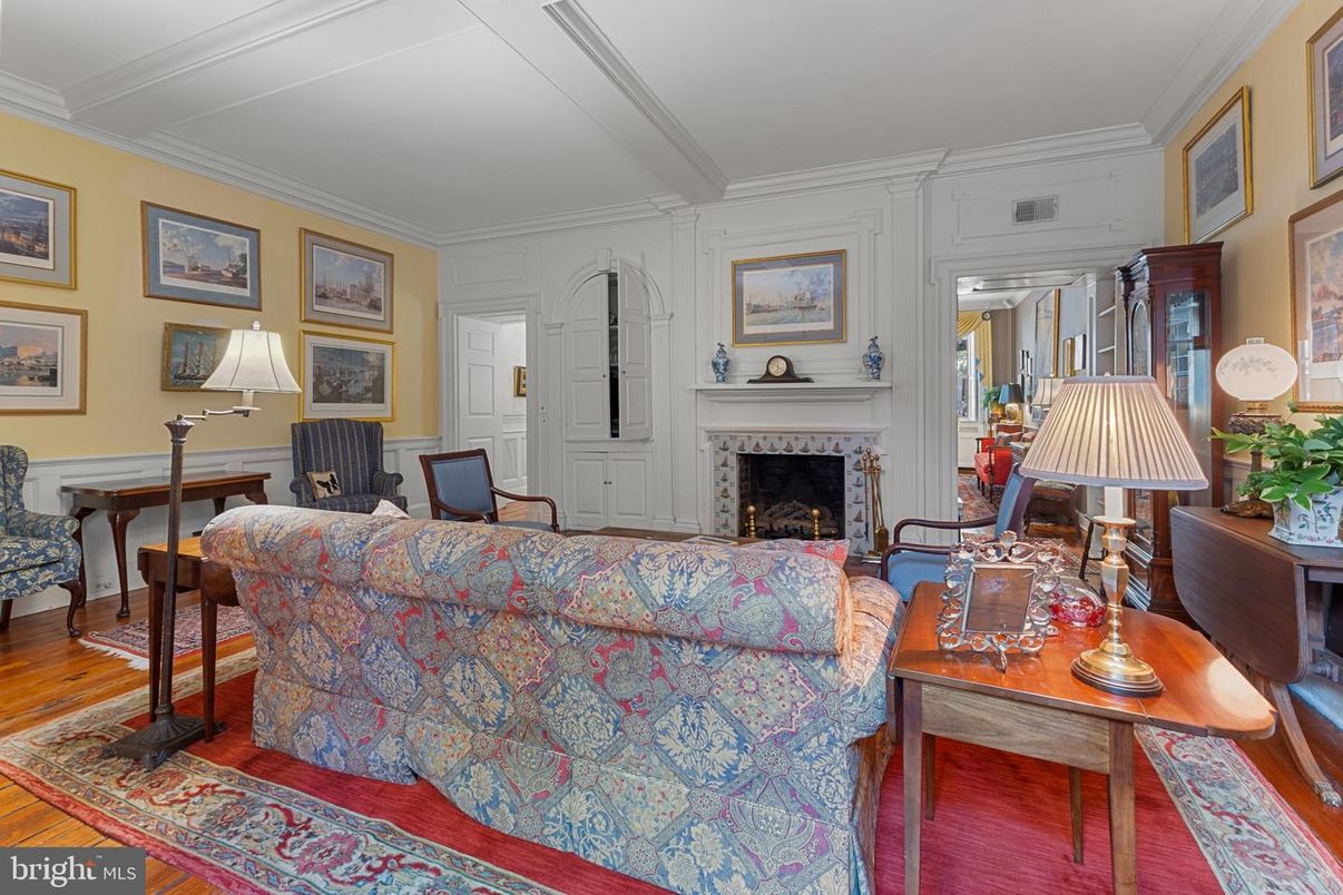 Fireplace, Interior, Wood Texture Flooring
