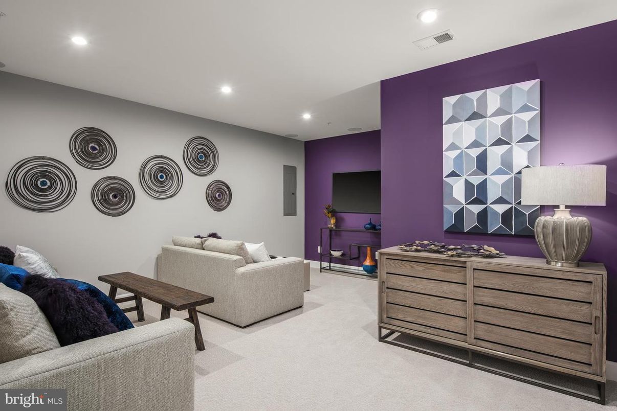 Interior, Living room, Recessed Lighting