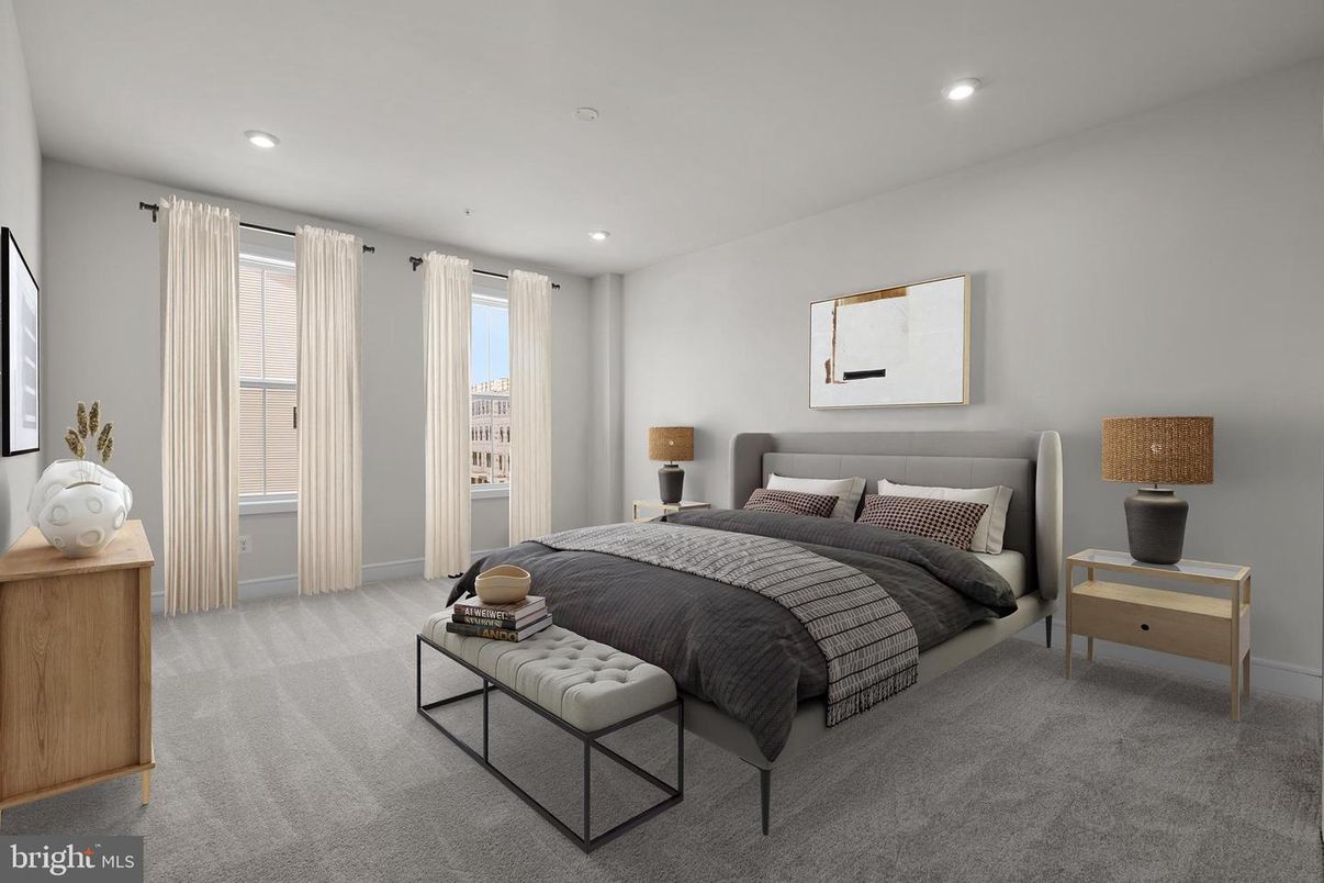 Bedroom, Interior, Recessed Lighting