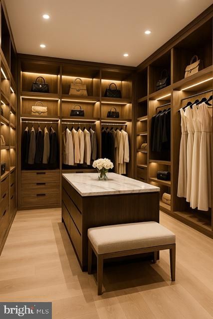 Interior, Recessed Lighting, Walk-in Closets, Wood Texture Flooring
