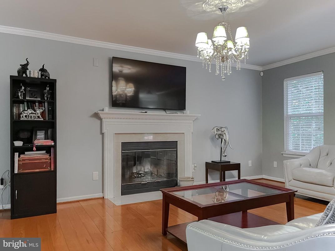 Chandelier, Fireplace, Interior, Wood Texture Flooring
