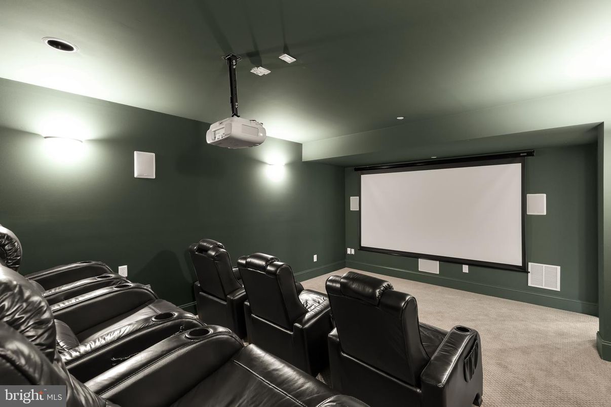 Home Theatre Room, Interior, Projection Screen, Recessed Lighting, Theatre Room