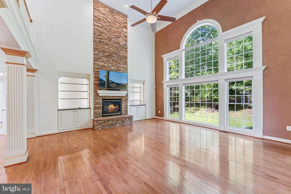 Empty room, Fireplace, Interior, Wood Texture Flooring
